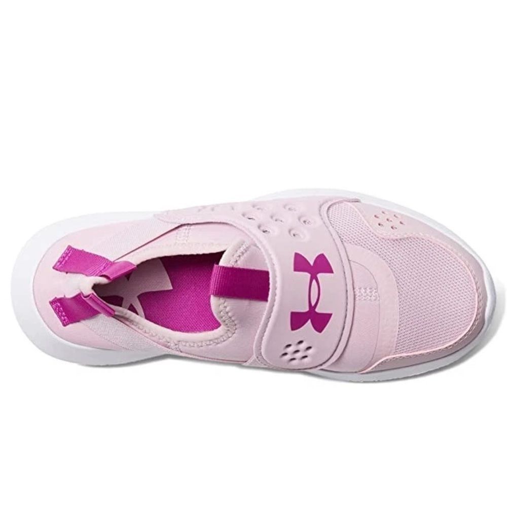 NEW NIB UNDER ARMOUR Runplay Pink Slip-On Sneakers Running Shoes Youth Girls 5 - Picture 2 of 5